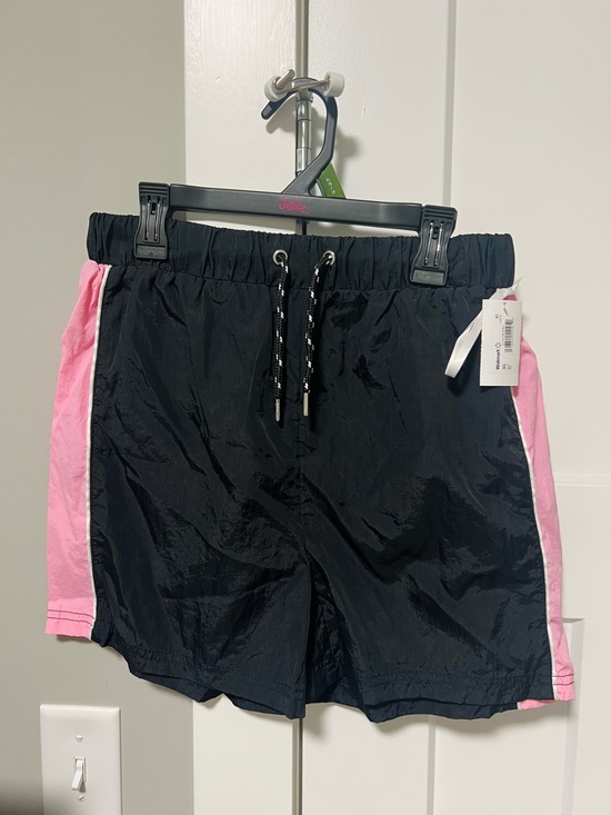 Nascar Other - Justice x Nascar Black Elastic Waist Shorts With Pink Accents
